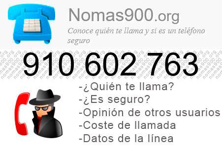 Teléfono 910602763