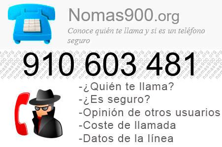 Teléfono 910603481