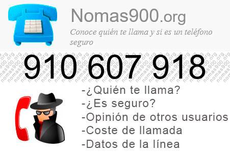 Teléfono 910607918