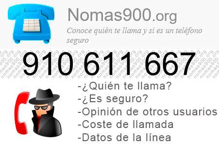 Teléfono 910611667