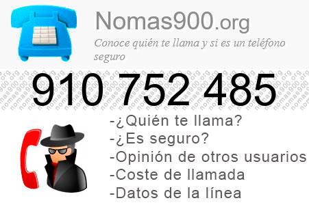 Teléfono 910752485