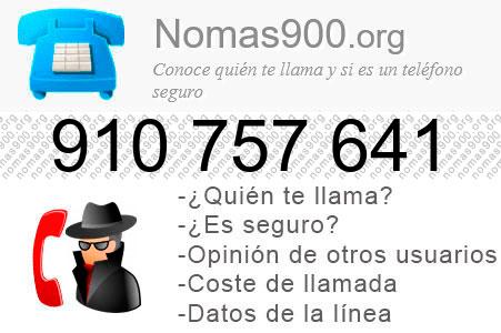 Teléfono 910757641