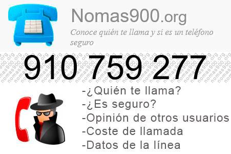 Teléfono 910759277