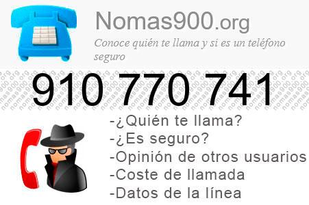 Teléfono 910770741