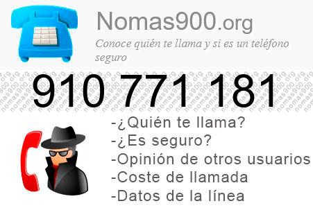 Teléfono 910771181