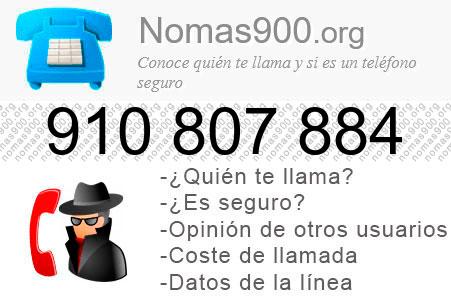 Teléfono 910807884