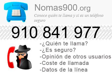Teléfono 910841977