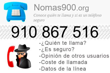 Teléfono 910867516