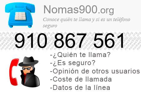 Teléfono 910867561