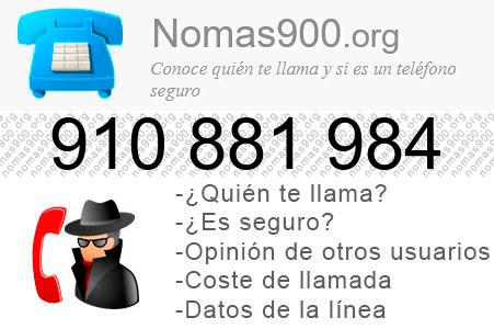Teléfono 910881984