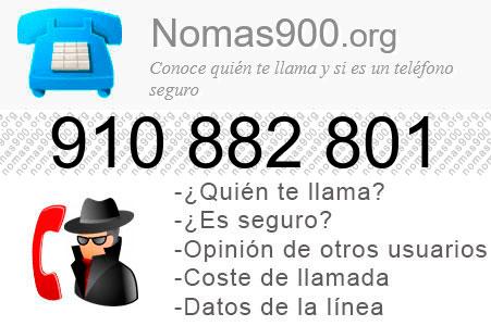 Teléfono 910882801