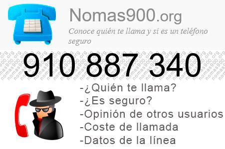 Teléfono 910887340