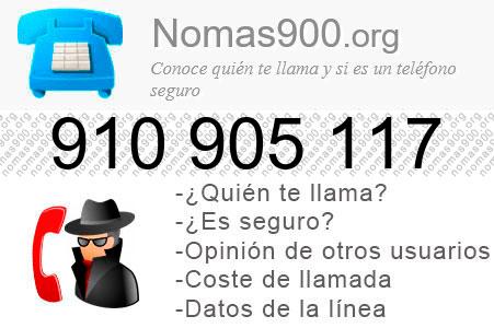 Teléfono 910905117