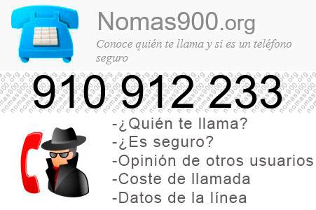 Teléfono 910912233