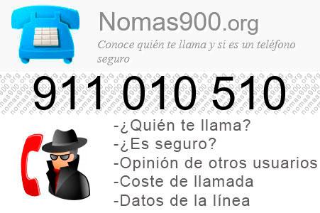 Teléfono 911010510