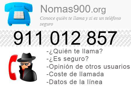 Teléfono 911012857