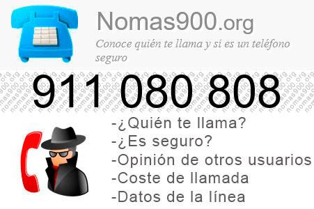 Teléfono 911080808