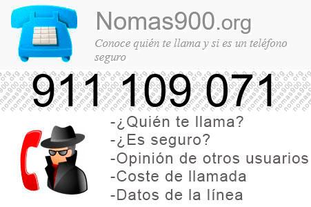 Teléfono 911109071