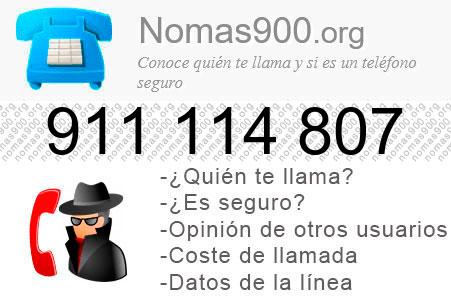Teléfono 911114807