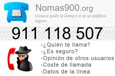 Teléfono 911118507