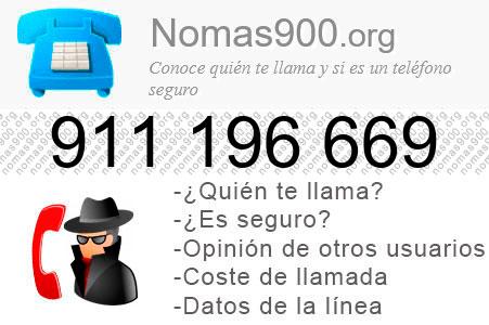 Teléfono 911196669