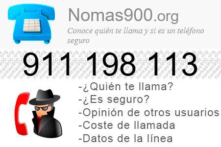 Teléfono 911198113