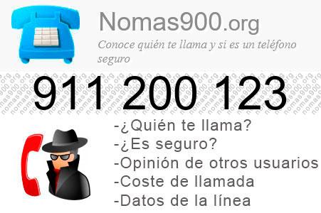 Teléfono 911200123
