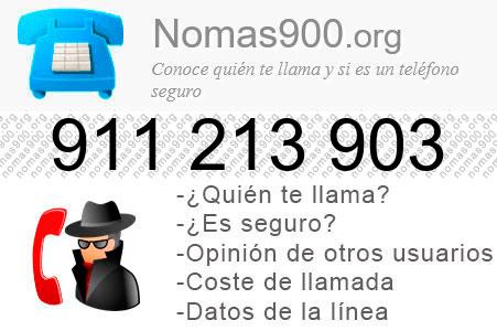 Teléfono 911213903