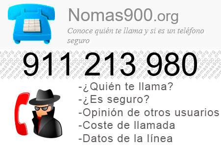 Teléfono 911213980