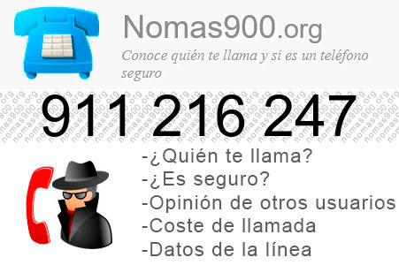 Teléfono 911216247