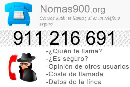 Teléfono 911216691