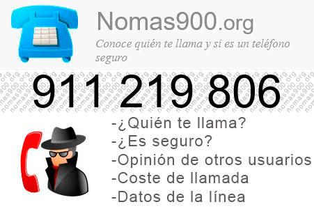 Teléfono 911219806