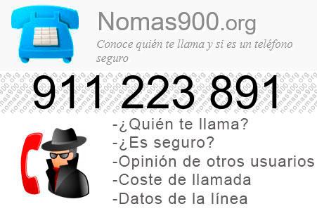 Teléfono 911223891