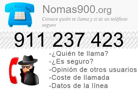 Teléfono 911237423