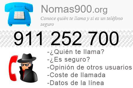 Teléfono 911252700
