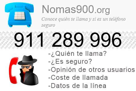 Teléfono 911289996