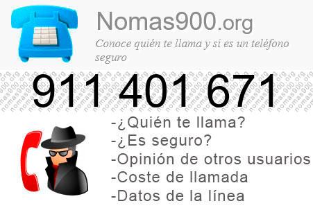 Teléfono 911401671