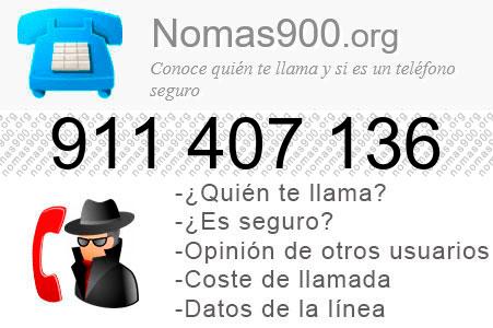 Teléfono 911407136