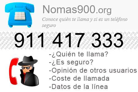 Teléfono 911417333