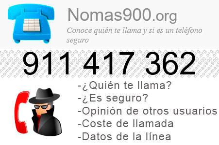 Teléfono 911417362