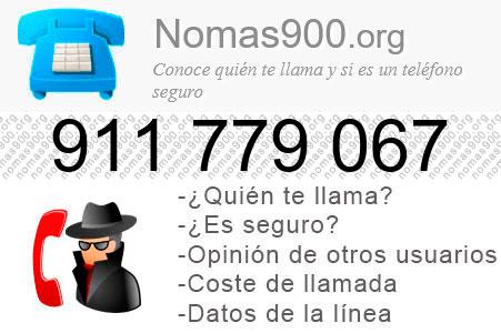 Teléfono 911779067