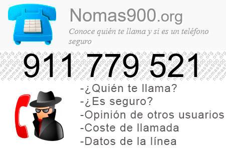 Teléfono 911779521
