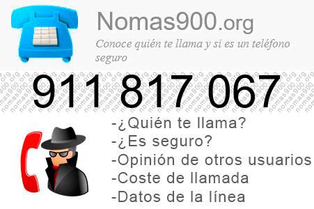 Teléfono 911817067
