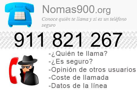 Teléfono 911821267