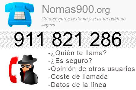 Teléfono 911821286