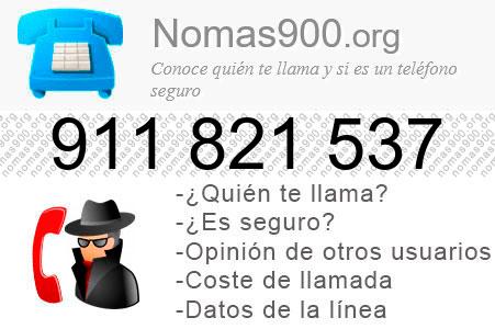 Teléfono 911821537