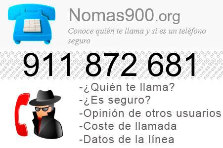 Teléfono 911872681