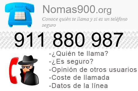 Teléfono 911880987
