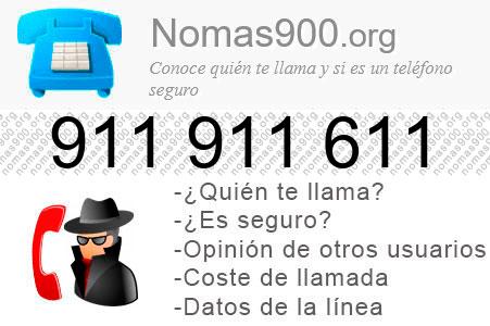 Teléfono 911911611