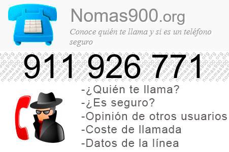 Teléfono 911926771